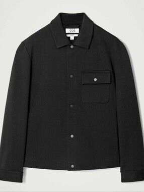 Cos Black Timeless JERSEY-TWILL SHIRT JACKET